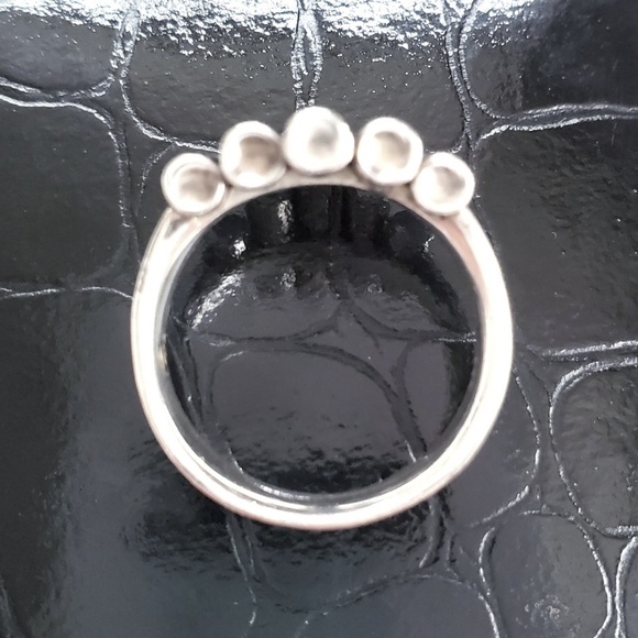 Movado Onyx and Silver Ring size 5.5 - Picture 4 of 6